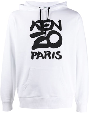 KENZO White Hoodie with Logo Graphic Design FA55SW1654ME-001 Order KENZO White Hoodie with Logo Graphic Design FA55SW1654ME-001