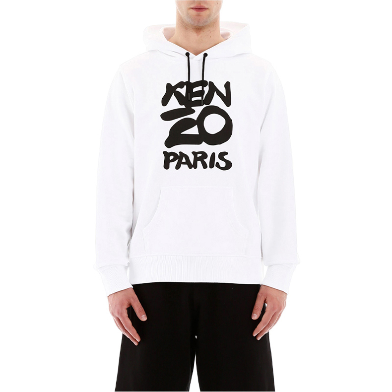 Lookbook KENZO White Hoodie with Logo Graphic Design FA55SW1654ME-001