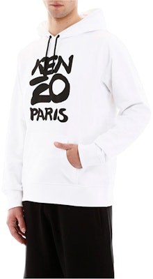 KENZO White Hoodie with Logo Graphic Design FA55SW1654ME-001 Purchase KENZO White Hoodie with Logo Graphic Design FA55SW1654ME-001