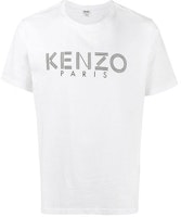 KENZO White Logo Print Short Sleeve T-Shirt Cotton F005TS0924SG-01 KENZO White Logo Print Short Sleeve T-Shirt Cotton F005TS0924SG-01