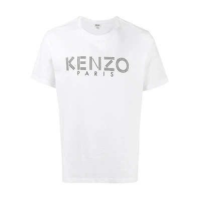 KENZO White Logo Print Short Sleeve T-Shirt Cotton F005TS0924SG-01
