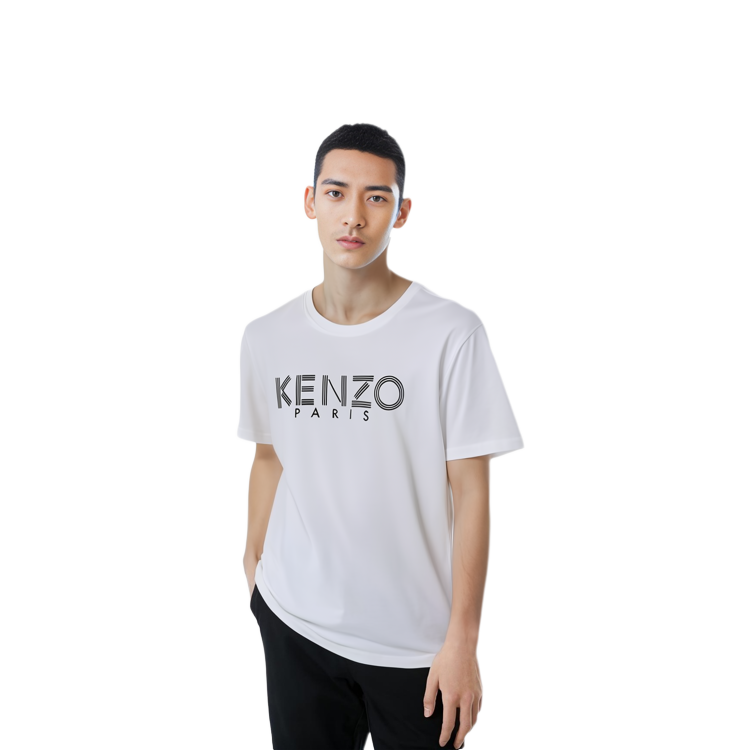 Purchase KENZO 白色短袖棉質T恤 印花標誌 F005TS0924SG-01