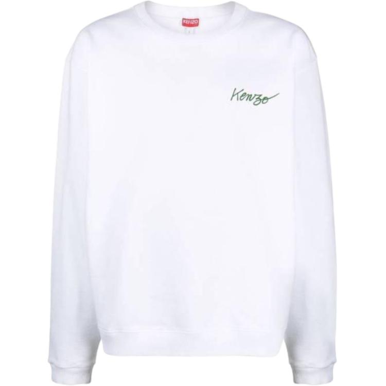 KENZO White Logo Print Sweatshirt FC65SW4254MF35126