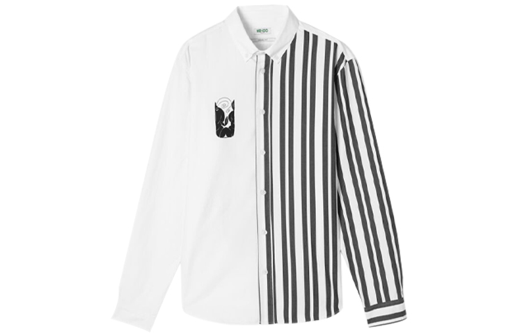KENZO White Long-Sleeve Shirt with Graphic Print FA55CH4141LB-01