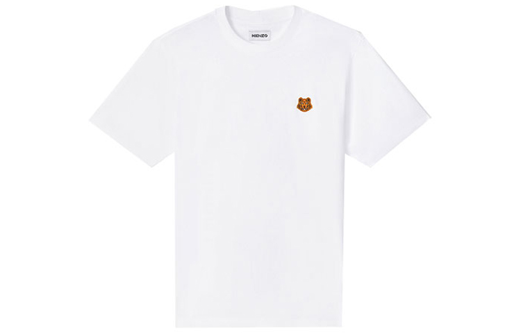 KENZO White T-Shirt with Small Tiger Head Graphic FA65TS0034SJ-01 圖 2