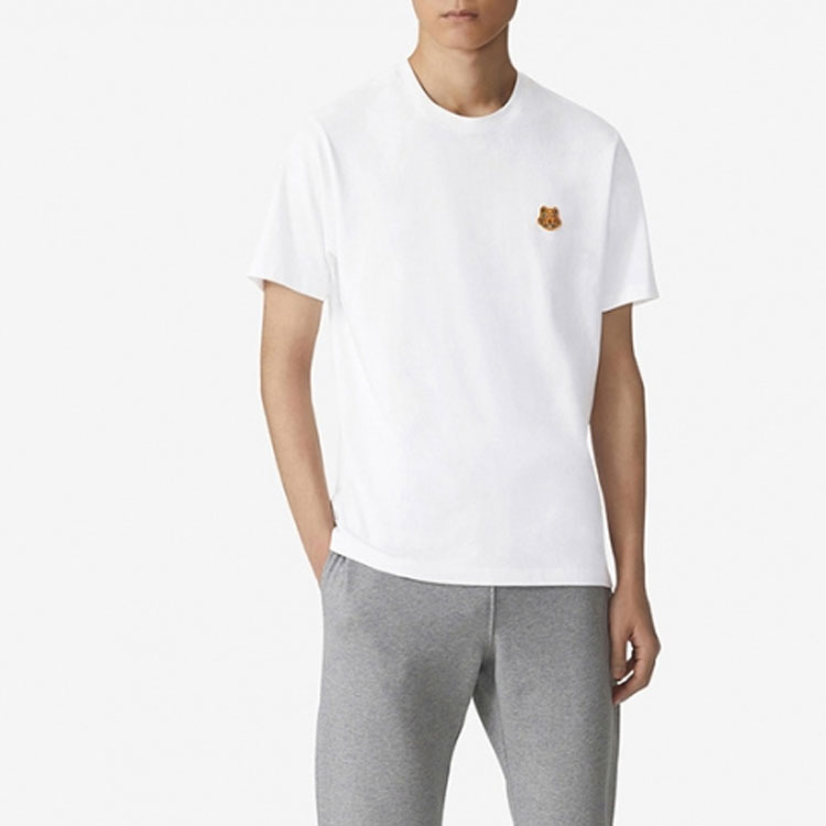 KENZO White T-Shirt with Small Tiger Head Graphic FA65TS0034SJ-01 圖 3