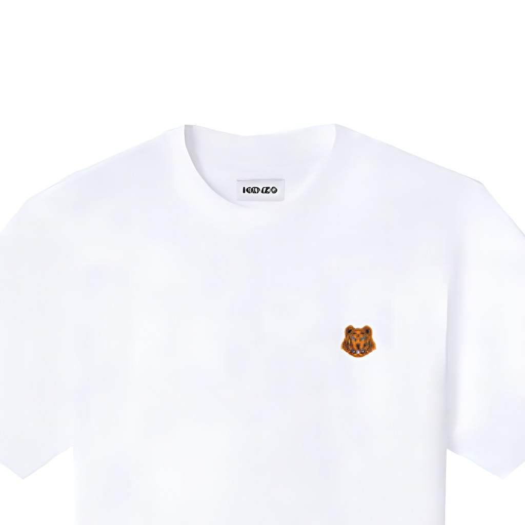 KENZO White T-Shirt with Small Tiger Head Graphic FA65TS0034SJ-01 圖 6