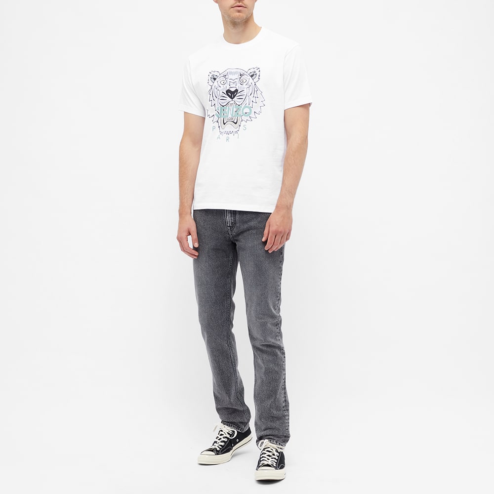 KENZO White Tiger Print Crew Neck T-Shirt FA65TS0204YA-01 圖 6