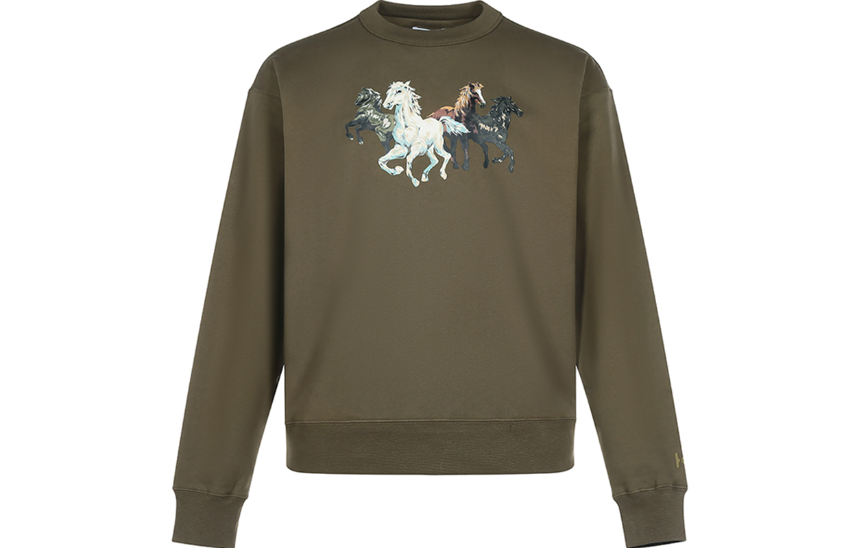 Kenzo Winter Fleece Crewneck Sweatshirt Loose Fit - Army Green FA65SW5114MG-50 圖 2