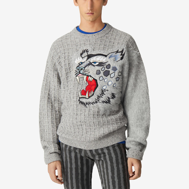 Purchase KENZO x Kansai Yamamoto 2021春夏虎卡通灰色羊毛毛衣 FB55PU5423AE-95