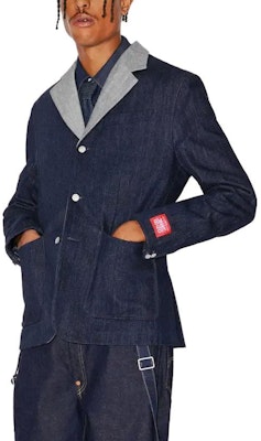 KENZO x Levi''s Jaket Denim Kolaborasi Kasual Biru FD65DV103LE1-DM Details for KENZO x Levi''s Jaket Denim Kolaborasi Kasual Biru FD65DV103LE1-DM