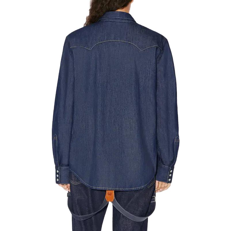 Purchase KENZO x Levi's Embroidered Denim Button-Up Unisex Long Sleeve Shirt Blue FD65DC414LE6-DM