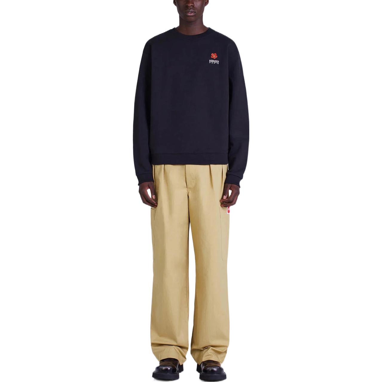 Shop KENZO x Nigo Sudadera Negra con Logo Floral Bordado. FC65SW4124MF-99J