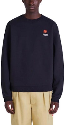 KENZO x Nigo Sudadera Negra con Logo Floral Bordado. FC65SW4124MF-99J Details for KENZO x Nigo Sudadera Negra con Logo Floral Bordado. FC65SW4124MF-99J