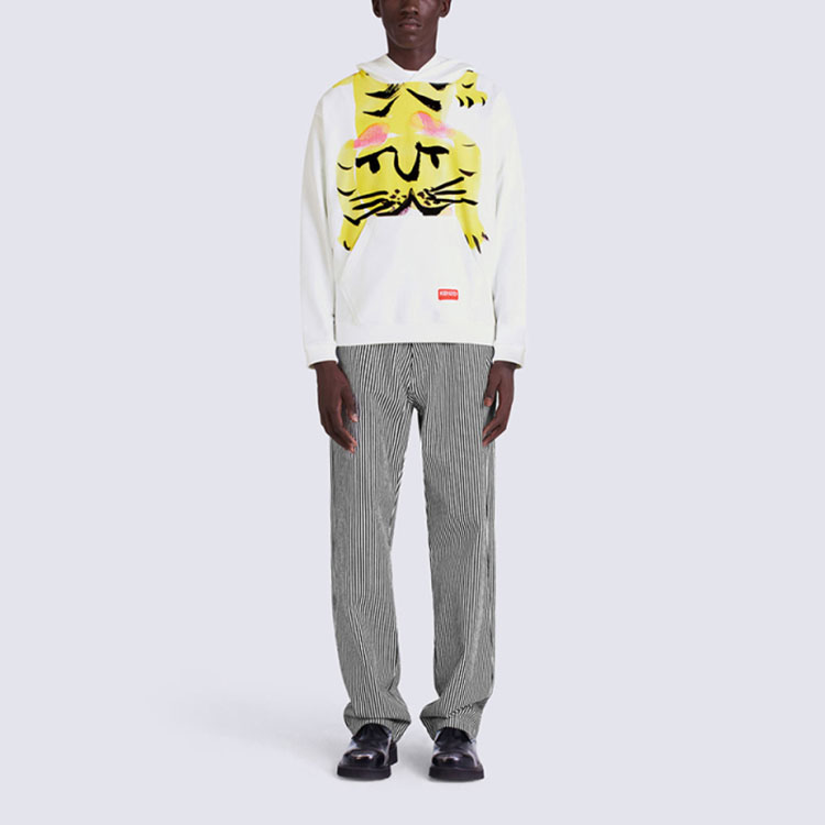 KENZO Nigo  White Tiger Graphic Pullover Hoodie FC65SW4294MI-01 圖 4