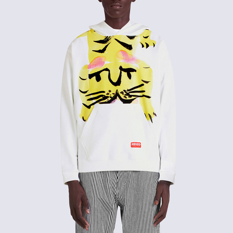 KENZO Nigo  White Tiger Graphic Pullover Hoodie FC65SW4294MI-01 圖 6