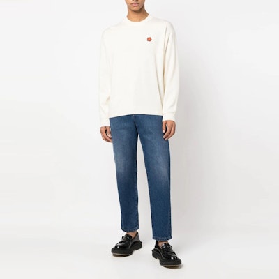 KENZO x Nigo Boke Floral Embroidery Crewneck Sweater Men’s Off-White. FD55PU3813LB-99 Shop KENZO x Nigo Boke Floral Embroidery Crewneck Sweater Men’s Off-White. FD55PU3813LB-99