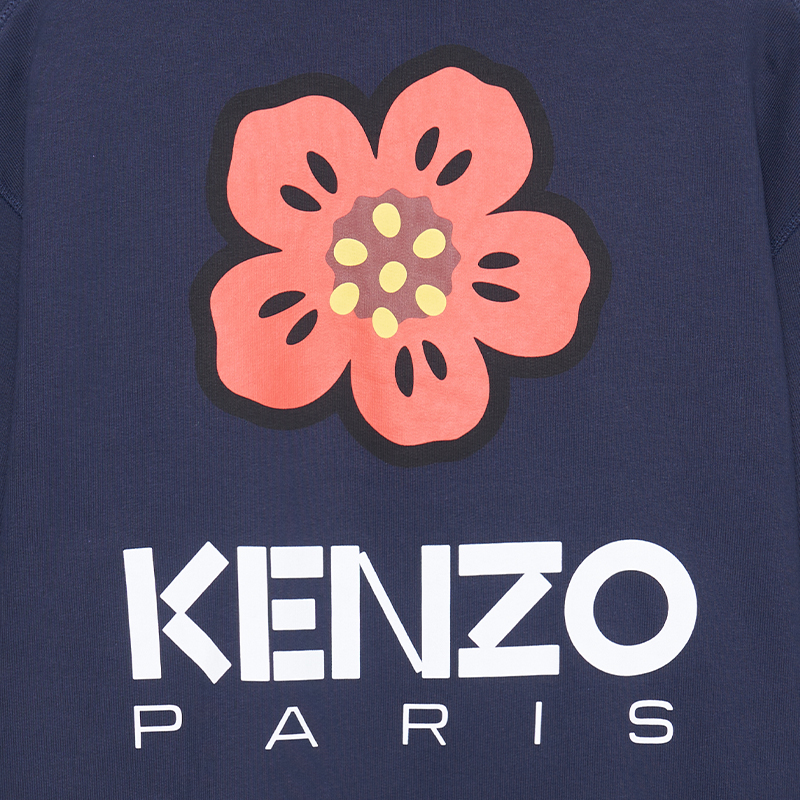 Purchase KENZO x Nigo 山茶花针织开衫午夜蓝 V领花卉设计 FD55SW4464ME-77
