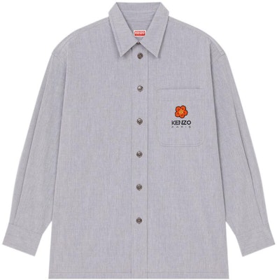 KENZO x Nigo Boke 花卉標誌印花長袖襯衫午夜藍 FD55CH5079LM-77-BU Order KENZO x Nigo Boke 花卉標誌印花長袖襯衫午夜藍 FD55CH5079LM-77-BU