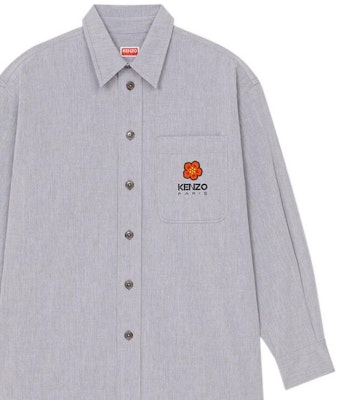 KENZO x Nigo Boke 花卉標誌印花長袖襯衫午夜藍 FD55CH5079LM-77-BU Sizing KENZO x Nigo Boke 花卉標誌印花長袖襯衫午夜藍 FD55CH5079LM-77-BU