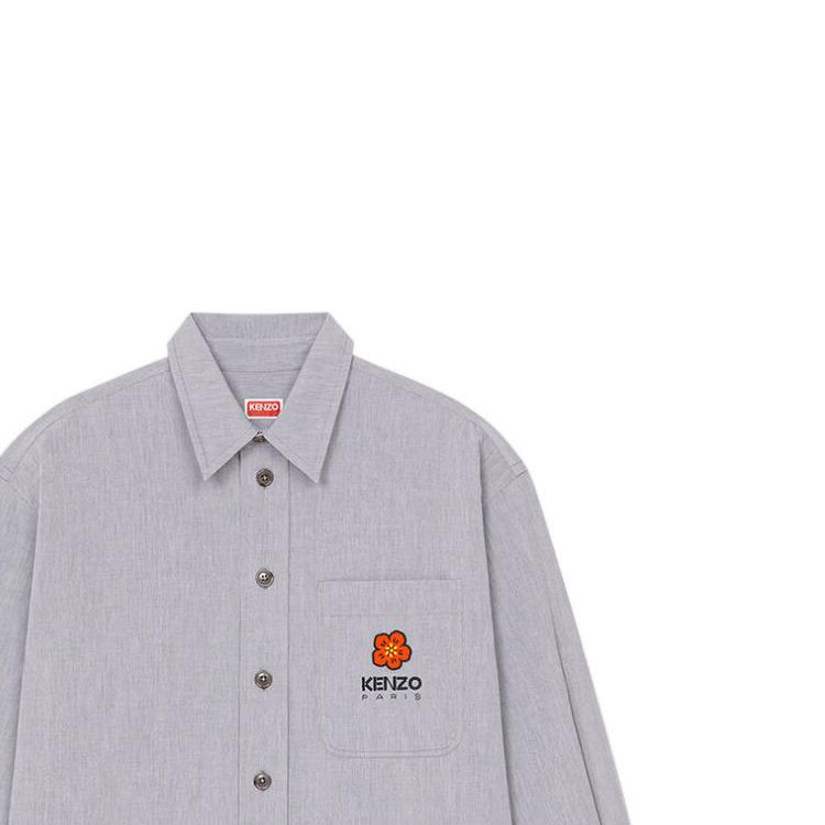 Cheap KENZO x Nigo Boke 花卉標誌印花長袖襯衫午夜藍 FD55CH5079LM-77-BU