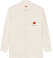 KENZO x Nigo Boke Flower Logo Print White Long-Sleeve Shirt for Men. FD55CH5079LM-03 KENZO x Nigo Boke Flower Logo Print White Long-Sleeve Shirt for Men. FD55CH5079LM-03