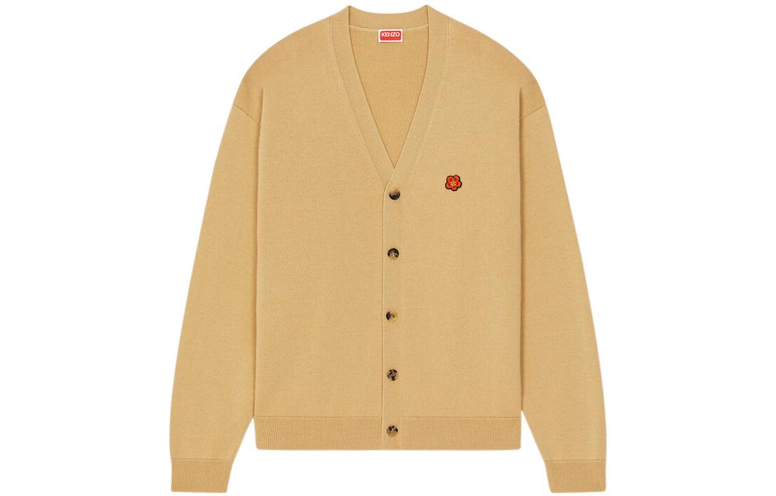 KENZO x Nigo Boke Series Floral Embroidery V-Neck Cardigan Beige  Sweater FD55CA3813LB-11