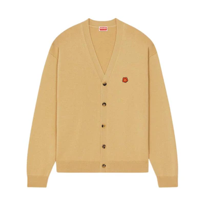 KENZO Nigo Boke Series Floral Embroidery V-Neck Cardigan Beige Sweater FD55CA3813LB-11