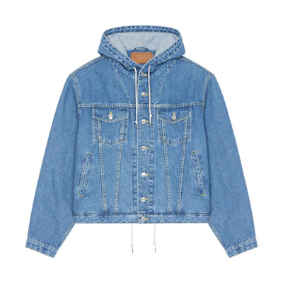 KENZO Nigo East Meets West Capsule Blue Denim Hoodie Jacket. FC65DV5419IB-67