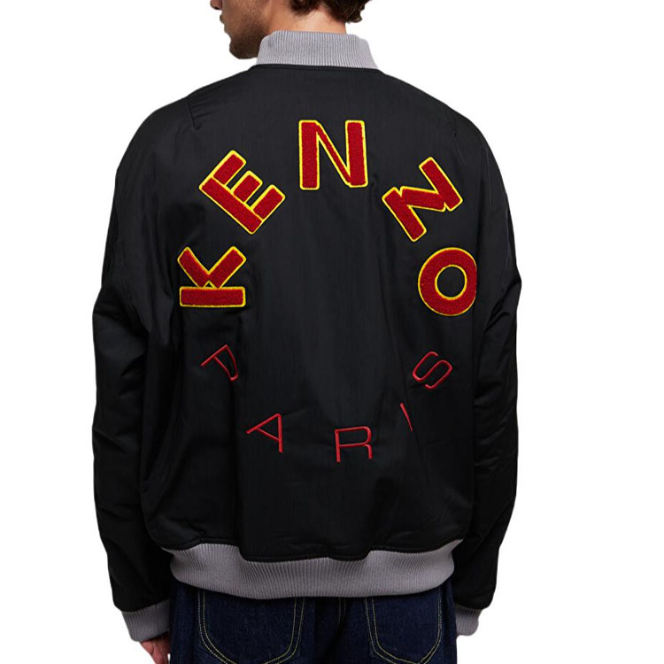 KENZO Nigo East Meets West Embroidered Bomber Jacket Black Unisex Long Sleeve FC65BL1279OC-99J 圖 5