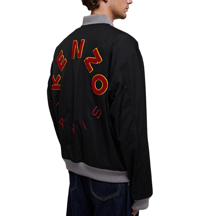 KENZO Nigo East Meets West Embroidered Bomber Jacket Black Unisex Long Sleeve FC65BL1279OC-99J 圖 7