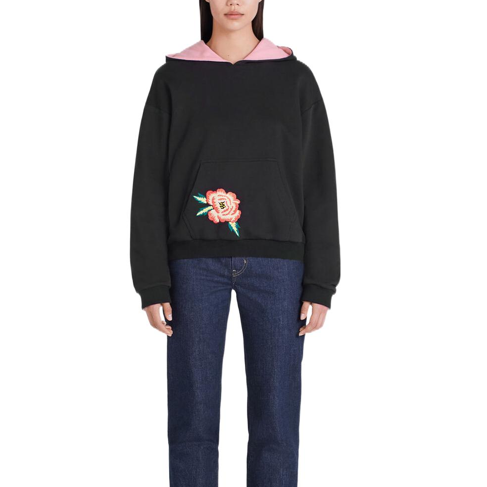 Lookbook KENZO x Nigo East Meets West FW22 Black Printed Hoodie Unisex. FC62SW0184MI-99JJ