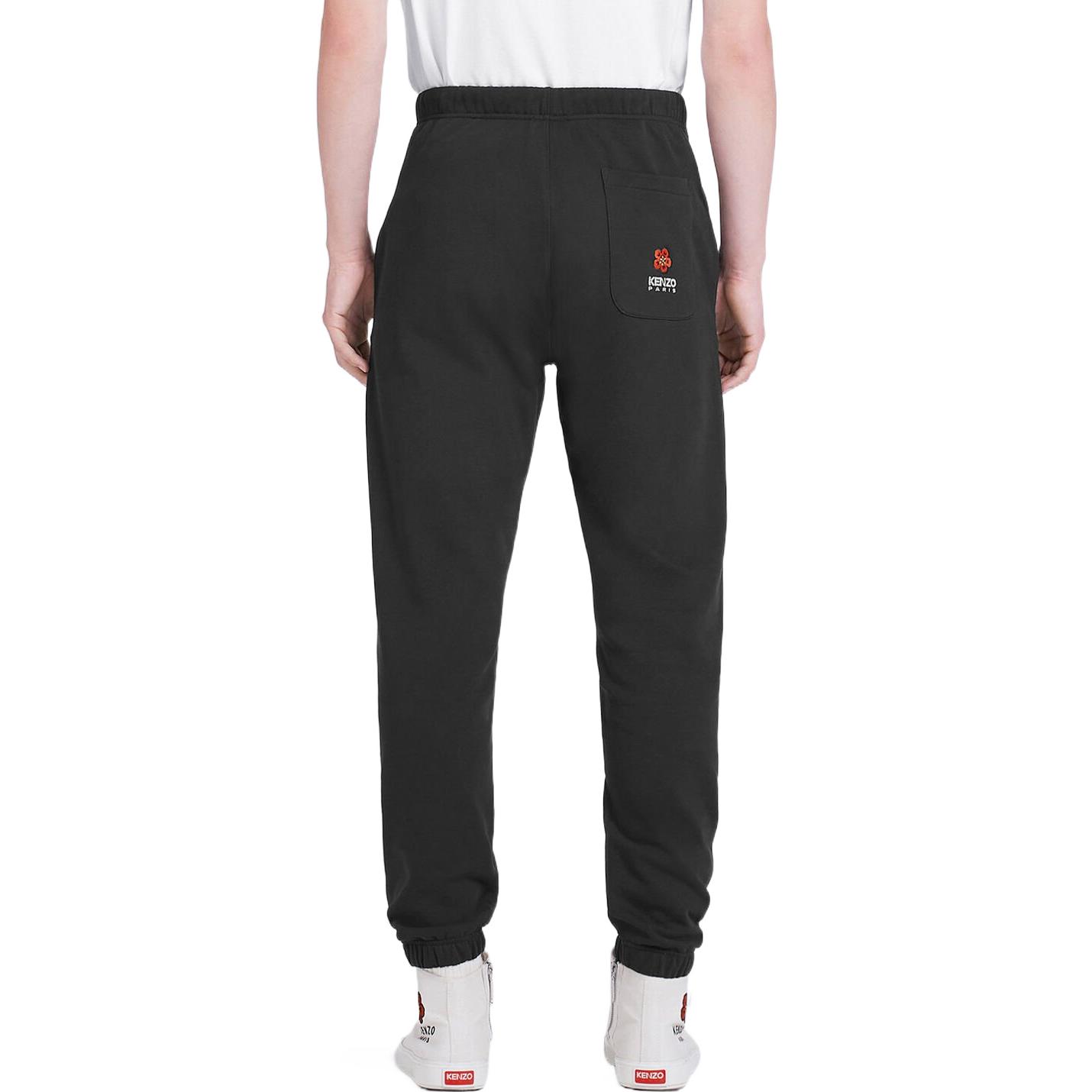 Sizing KENZO x Nigo FW22 Seluar Jogger Hitam dengan Sulaman Bunga & Logo. FC65PA7934MF-99J