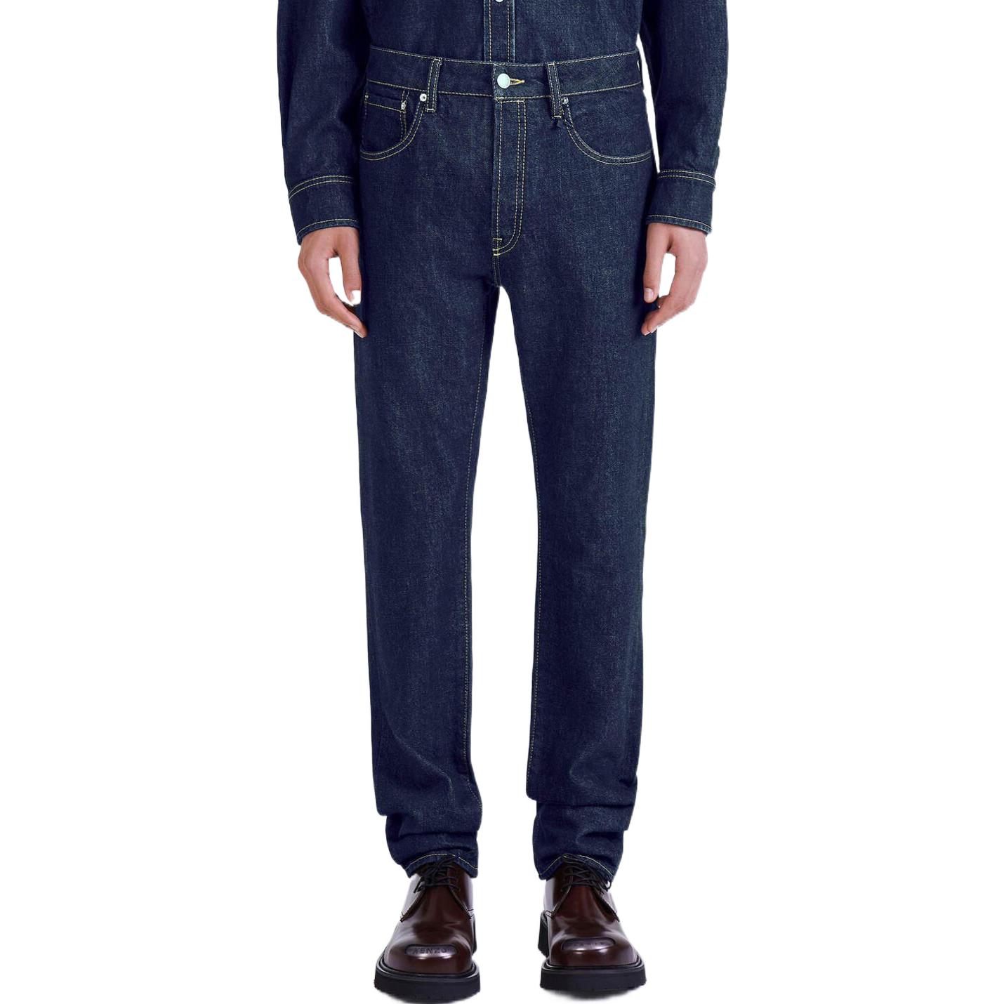 Details for KENZO x Nigo FW22  Dark Blue Straight-Leg Loose-Fit Denim Jeans. FC65DP1019EI-78