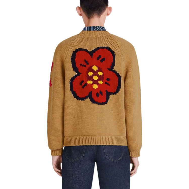 KENZO Nigo FW22  Floral Knit Sweater Crewneck - Dark Camel. FC65PU3153BA-14 圖 7