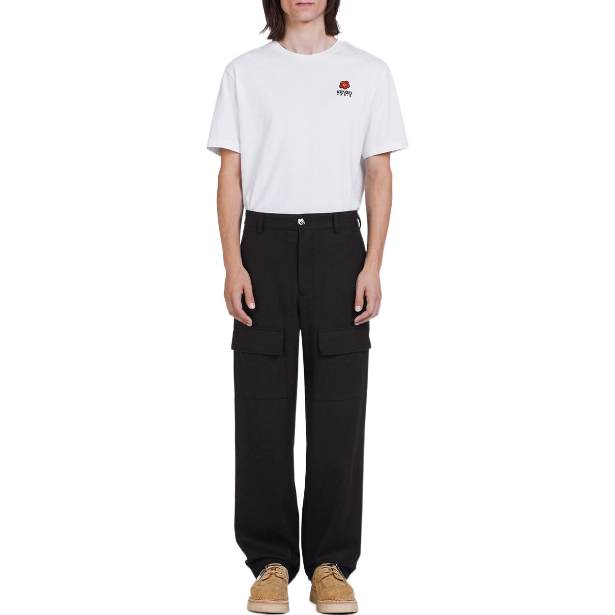 Shop KENZO x Nigo FW22 Black Cargo Pants with Drawstrings Unisex Casual. FC65PA2439RJ-99J