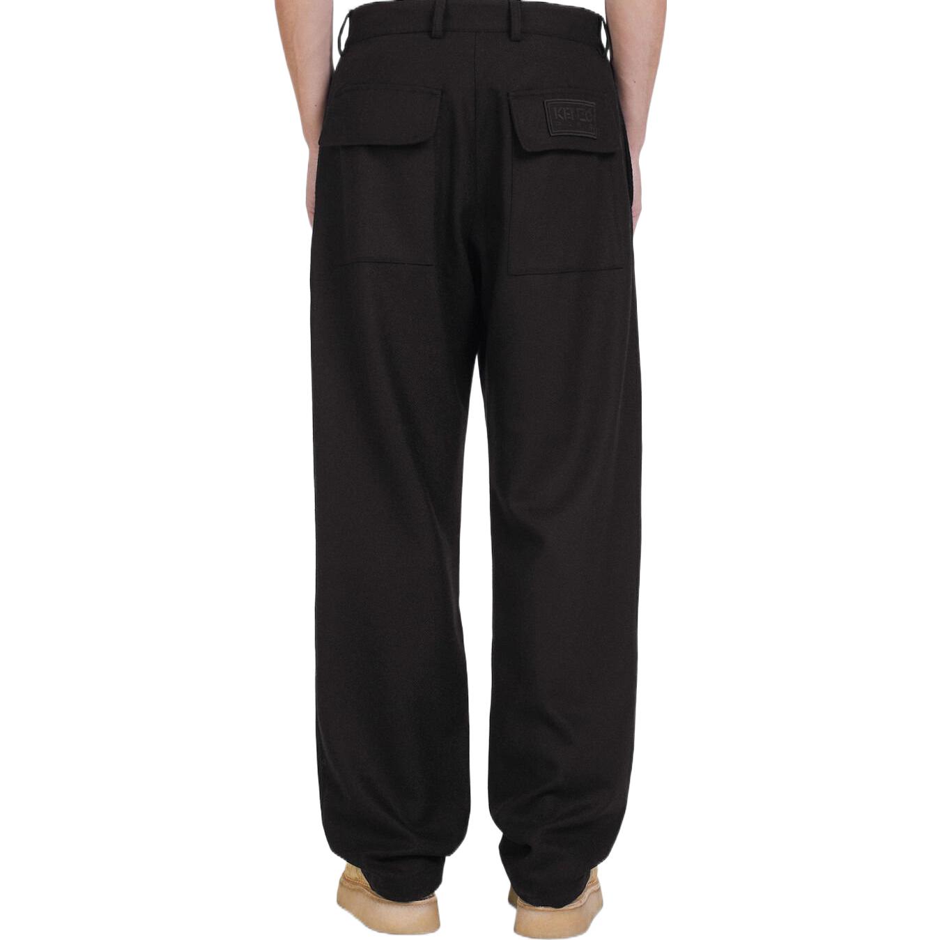 Cheap KENZO x Nigo FW22 Black Cargo Pants with Drawstrings Unisex Casual. FC65PA2439RJ-99J