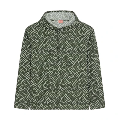 KENZO Nigo FW22 Boke Floral Series Green Cotton Sweatshirt Mens. FC65TO4069K0-51
