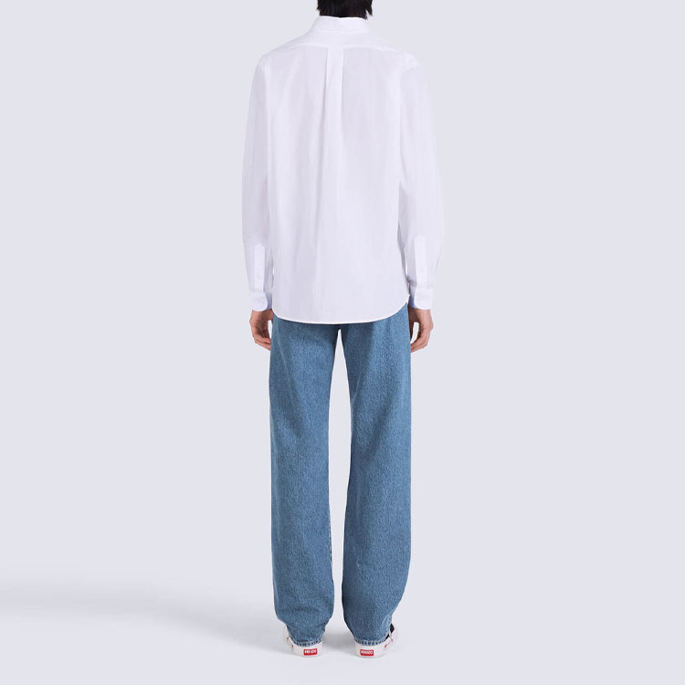 Purchase KENZO x NIGO FW22 ボケ刺繍入りオーバーサイズ白シャツ メンズ用 FC65CH4099LH-01