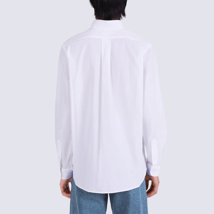 Sizing KENZO x NIGO FW22 ボケ刺繍入りオーバーサイズ白シャツ メンズ用 FC65CH4099LH-01