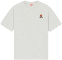 KENZO x Nigo FW22 Boke Flower Logo Print Grey Cotton Crewneck T-Shirt Men. FC65TS4124SG-93 KENZO x Nigo FW22 Boke Flower Logo Print Grey Cotton Crewneck T-Shirt Men. FC65TS4124SG-93
