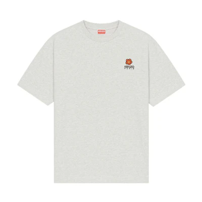 KENZO Nigo FW22 Boke Flower Logo Print Grey Cotton Crewneck T-Shirt Men. FC65TS4124SG-93