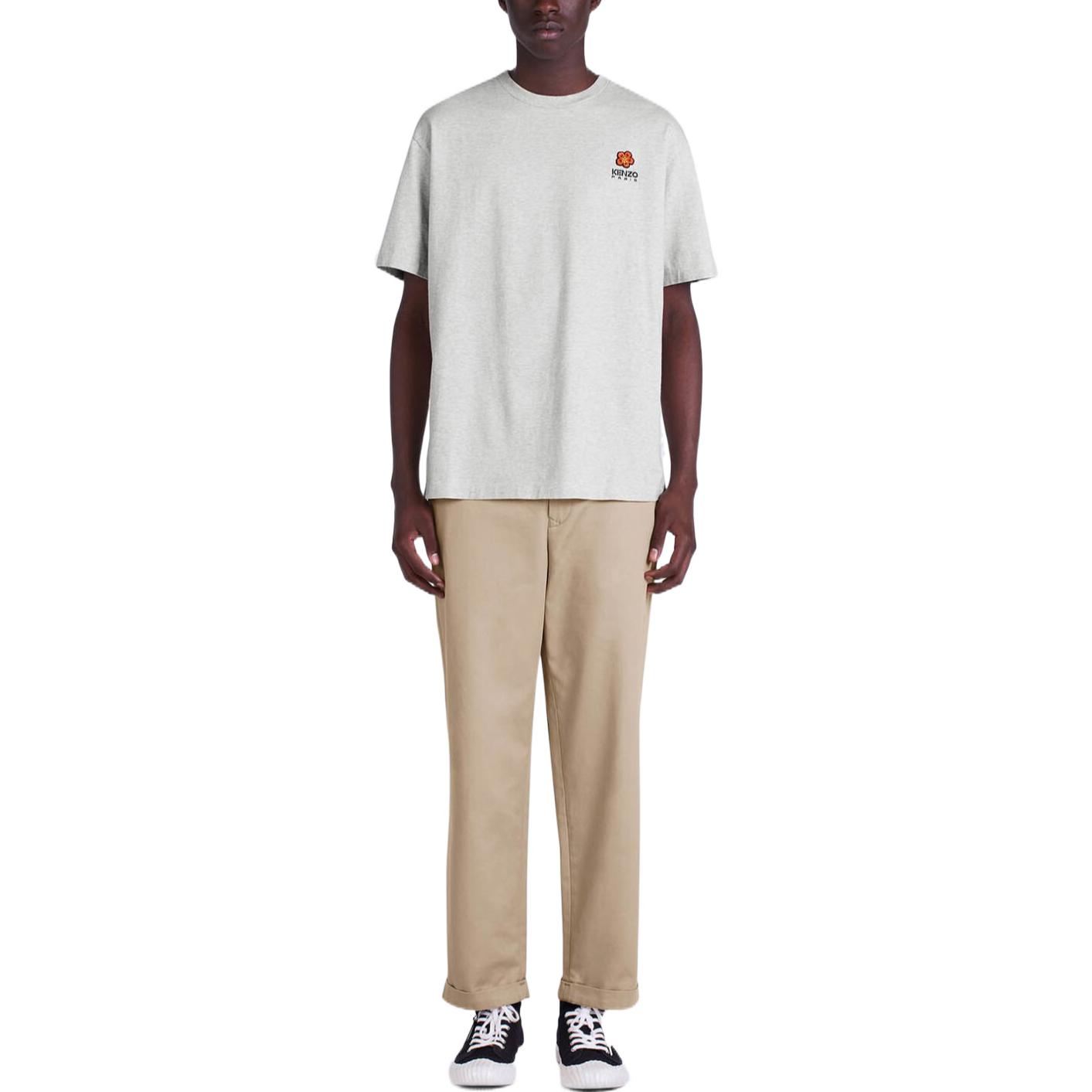 Shop KENZO x Nigo FW22 花卉印花灰色純棉圓領T恤 男款 FC65TS4124SG-93