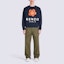 Shop KENZO x Nigo FW22 木槿花圖案印花海軍藍長袖衛衣 男款 FC65SW4104ME-77