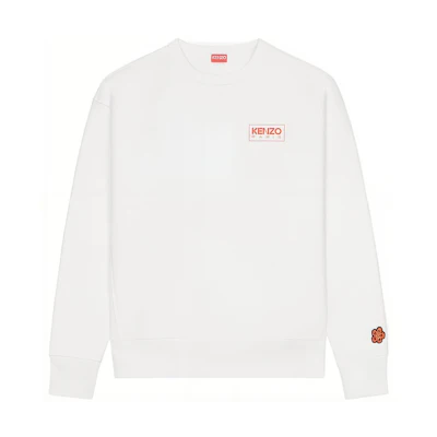 KENZO Nigo FW22 Boke Flower Logo Print White Crewneck Sweatshirt Men FC65SW4184MC-01