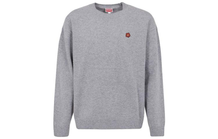 KENZO x Nigo FW22 Boke Flower Logo Pullover Wool Sweater Men’s Misty Gray. FC65PU3433LC-96