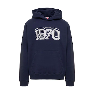 KENZO Nigo FW22 East Meets West Logo Print Blue Hoodie Men’s FC65SW4354MJ-77