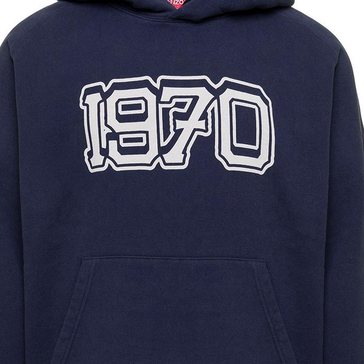 Sizing KENZO x Nigo FW22 East Meets West Logo Print Blue Hoodie Men’s FC65SW4354MJ-77