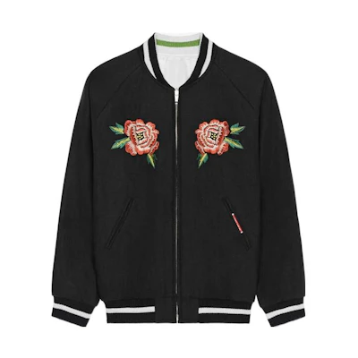 KENZO Nigo FW22 East Meets West Reversible Printed Bomber Jacket Black/White Unisex FC65BL1369RJ-99J