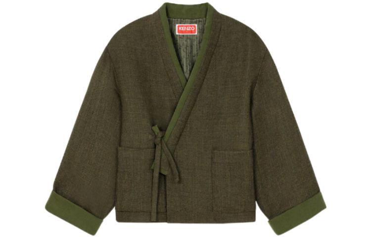KENZO Nigo FW22 East Meets West V-Neck Long Sleeve Jacket Green FC65MA1409OB-51